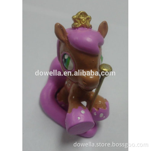 plastic collection figure,plastic horse Flocking figure